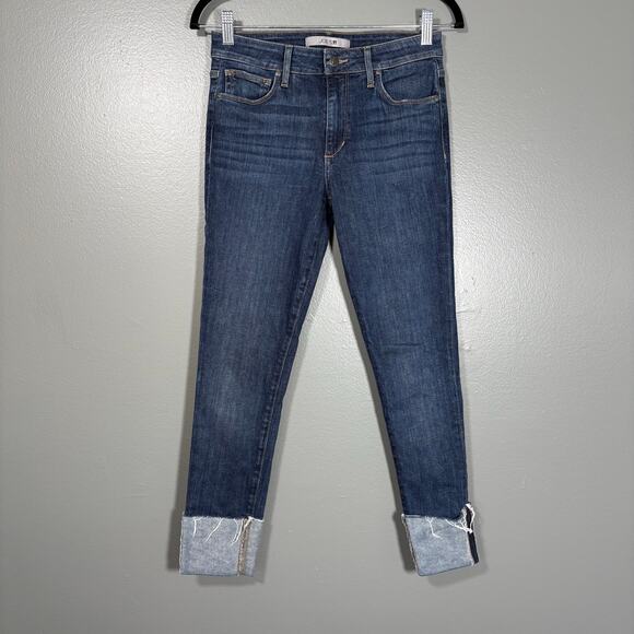 Joe's Women's Cuff Crop Midrise Medium Wash Carpi Jeans - Size 26 - Stretch Jean - Picture 1 of 7